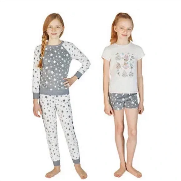 NWT BCBG 4 piece Girls Pajama Youth Sleep SET Super Soft Comfy and Cozy medium - Picture 2 of 8